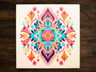 Boho Design | Bohemian | Eclectic Art (#9), on a Glossy Ceramic Decorative Tile, Free Shipping to USA