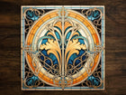 Art Nouveau | Art Deco | Ornate 1920s Style Design (#2), on a Glossy Ceramic Decorative Tile, Free Shipping to USA