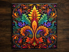 Colorful & Intricate Design | Paisley Art (#3), on a Glossy Ceramic Decorative Tile, Free Shipping to USA