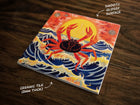 Wonderful Sea Crab Art, on a Glossy Ceramic Decorative Tile, Free Shipping to USA