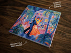 Two Lovers Dancing in a Tropical Paradise Art, on a Glossy Ceramic Decorative Tile, Free Shipping to USA