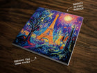 Eiffel Tower | Paris France Art, on a Glossy Ceramic Decorative Tile, Free Shipping to USA