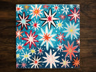 Retro Vibes | Dreamy Star-like Snowflake (#1) Art, on a Glossy Ceramic Decorative Tile, Free Shipping to USA