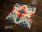 Victorian Design (#1), on a Glossy Ceramic Decorative Tile, Free Shipping to USA