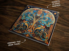 Art Nouveau | Art Deco | Ornate 1920s Style Design (#28), on a Glossy Ceramic Decorative Tile, Free Shipping to USA
