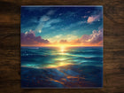 Dreamy Scenic Ocean Art, on a Glossy Ceramic Decorative Tile, Free Shipping to USA