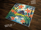 Hawaiian Inspired Art (#4), on a Glossy Ceramic Decorative Tile, Free Shipping to USA