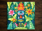 Tropical Tiki Inspired Art (#8), on a Glossy Ceramic Decorative Tile, Free Shipping to USA