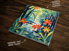 Hawaiian Inspired Art (#2), on a Glossy Ceramic Decorative Tile, Free Shipping to USA