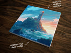 Beautiful Lighthouse on the Ocean | Wonders of Nature Art (#6), on a Glossy Ceramic Decorative Tile, Free Shipping to USA
