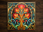 Art Nouveau | Art Deco | Ornate 1920s Style Design (#83), on a Glossy Ceramic Decorative Tile, Free Shipping to USA