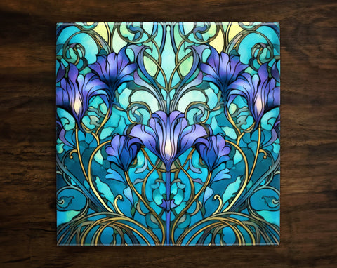 From California with Love: Boutique Floral Design, on a Glossy Ceramic Decorative Tile, Free Shipping to USA