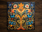 Art Nouveau | Art Deco | Ornate 1920s Style Design (#84), on a Glossy Ceramic Decorative Tile, Free Shipping to USA