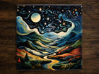 Enchanting Wilderness, Art on a Glossy Ceramic Decorative Tile, Free Shipping to USA