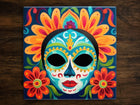 Day of the Dead | Día de Muertos Art (#3), on a Glossy Ceramic Decorative Tile, Free Shipping to USA
