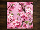 Garden Blooms (Pink), *SEAMLESS PATTERN* on a Glossy Ceramic Decorative Tile, Free Shipping to USA