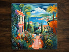 Paradise Found, Art on a Glossy Ceramic Decorative Tile, Free Shipping to USA