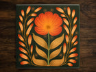 Botanical Harmony (#2), Art on a Glossy Ceramic Decorative Tile, Free Shipping to USA