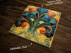 Art Nouveau | Art Deco | Ornate 1920s Style Design (#96), on a Glossy Ceramic Decorative Tile, Free Shipping to USA