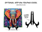 Majestic Elephant Art, on a Glossy Ceramic Decorative Tile, Free Shipping to USA