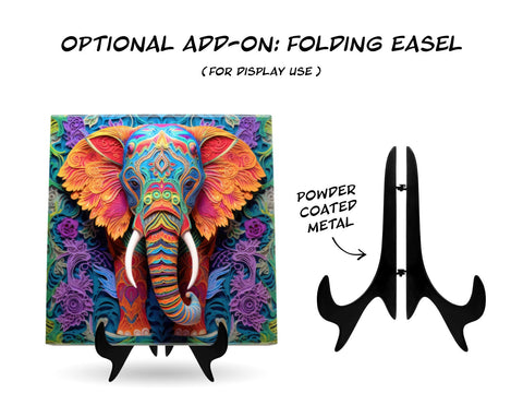 Majestic Elephant Art, on a Glossy Ceramic Decorative Tile, Free Shipping to USA