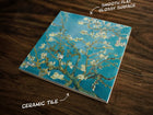 Almond blossom (1890) by Vincent van Gogh, Art on a Glossy Ceramic Decorative Tile, Free Shipping to USA