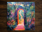 Gateway into a Heavenly Oasis, Art on a Glossy Ceramic Decorative Tile, Free Shipping to USA