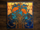 Art Nouveau | Art Deco | Ornate 1920s Style Design (#88), on a Glossy Ceramic Decorative Tile, Free Shipping to USA