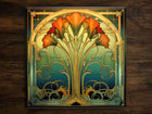 Art Nouveau | Art Deco | Ornate 1920s Style Design (#92), on a Glossy Ceramic Decorative Tile, Free Shipping to USA