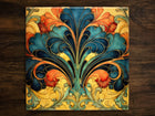 Art Nouveau | Art Deco | Ornate 1920s Style Design (#96), on a Glossy Ceramic Decorative Tile, Free Shipping to USA