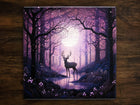 Majestic Deer, Art on a Glossy Ceramic Decorative Tile, Free Shipping to USA