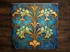 Art Nouveau | Art Deco | Ornate 1920s Style Design (#125), on a Glossy Ceramic Decorative Tile, Free Shipping to USA
