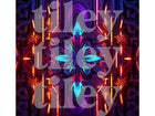 Vibrant Futuristic Neon Art (#12), on 6" x 6" Glossy Ceramic Decorative Tile, Free Shipping to USA