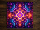 Vibrant Futuristic Neon Art (#10), on 6" x 6" Glossy Ceramic Decorative Tile, Free Shipping to USA