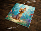 Yorkshire Terrier (Yorkie) | Cute Dog Art, on a Glossy Ceramic Decorative Tile, Free Shipping to USA